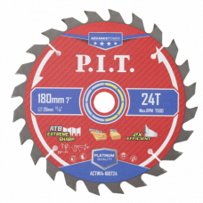 Диск пильный по дереву P.I.T. ADVANCE 180x20x1,4 мм, 24T Carbide, зуб ATB 15° (ACTW14-180T24)